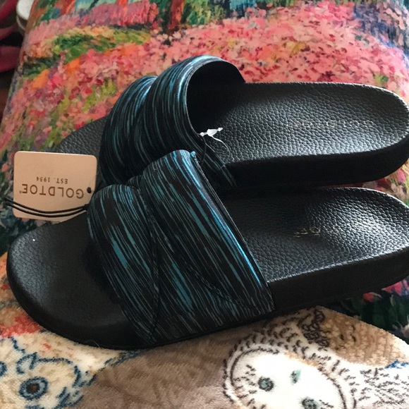 🌸NWT GOLD TOE Size 6 SOFT PADDED FRONT SLIDES - Picture 4 of 8